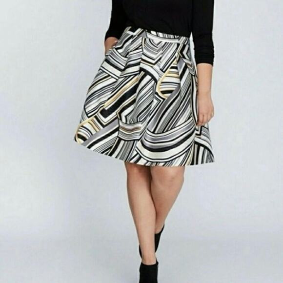 Lane Bryant Dresses & Skirts - NWT Lane Bryant Women A-Line Skirts Abstract Printed size 16 Zipper Casual Party